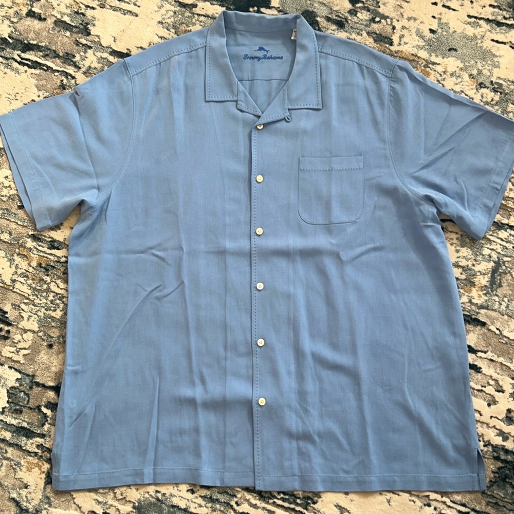 Tommy Bahama silk camp shirt 3XLT EUC